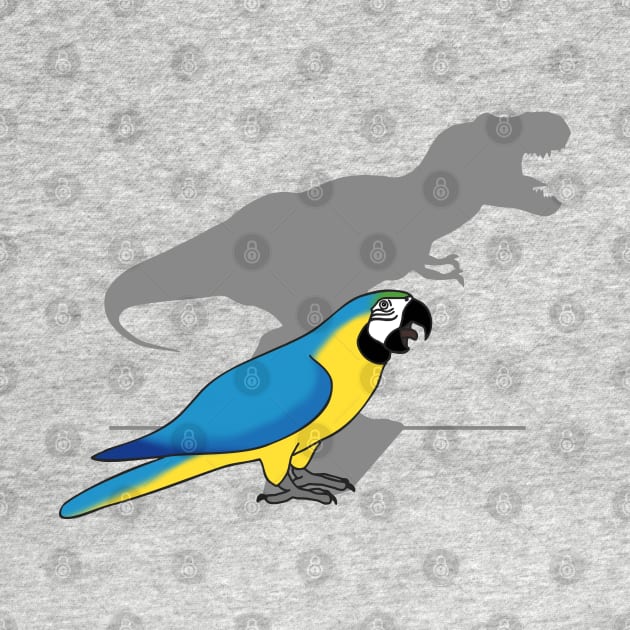 t-rex shadow - blue gold ara macaw by FandomizedRose